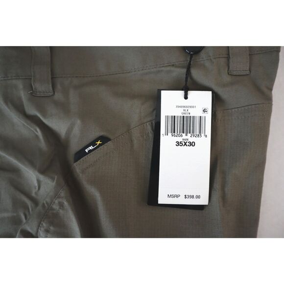 RLX Ralph Lauren 784896929001 Mens Sz 35x30 Olive Green Ripstop Cargo Pants - Picture 3 of 13